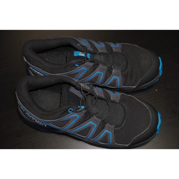 Salomon Speedcross Trail Running Shoes Black Blue Men’s 4 Women’s 5.5 - Picture 6 of 11